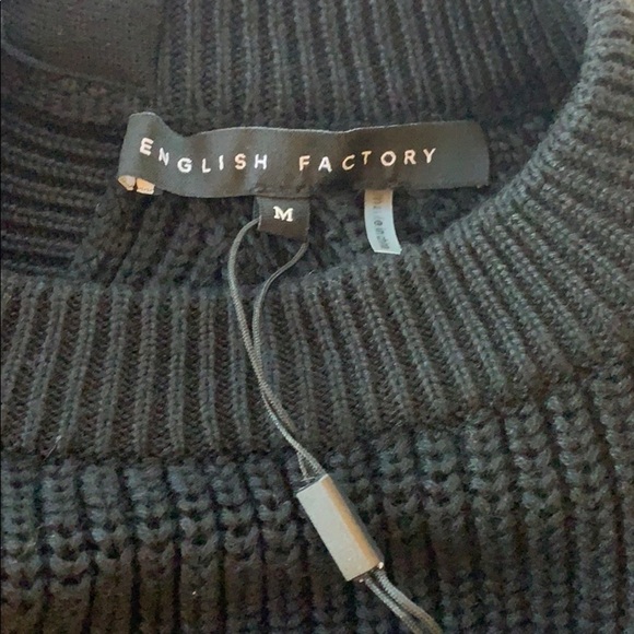 English Factory Knit Pullover,Back Bow Ties,BlackM - Picture 7 of 13